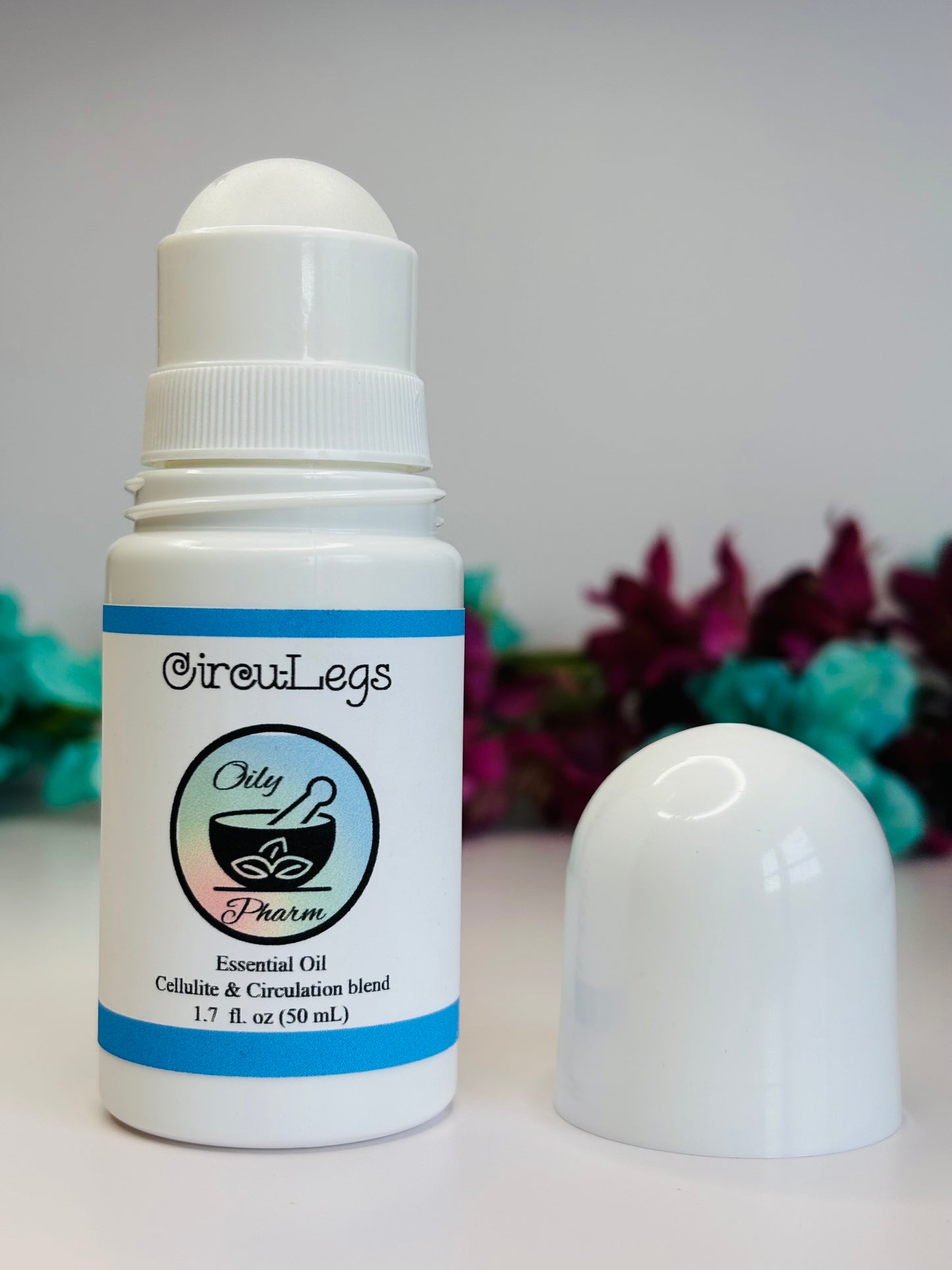 CIRCU-LEGS ROLL-ON-Cellulite & Circulation Serum, Natural Essential Oils, Castor Oil
