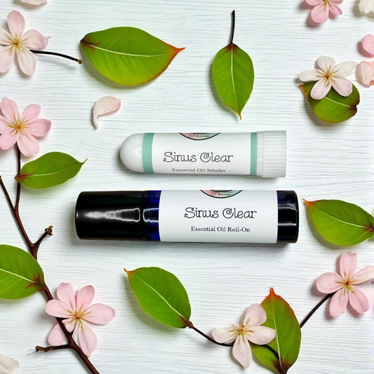 SINUS CLEAR ESSENTIAL OIL ROLL ON & INHALER-Stuffy nose, Cold Remedy, Breathing Relief, Eucalyptus Oil