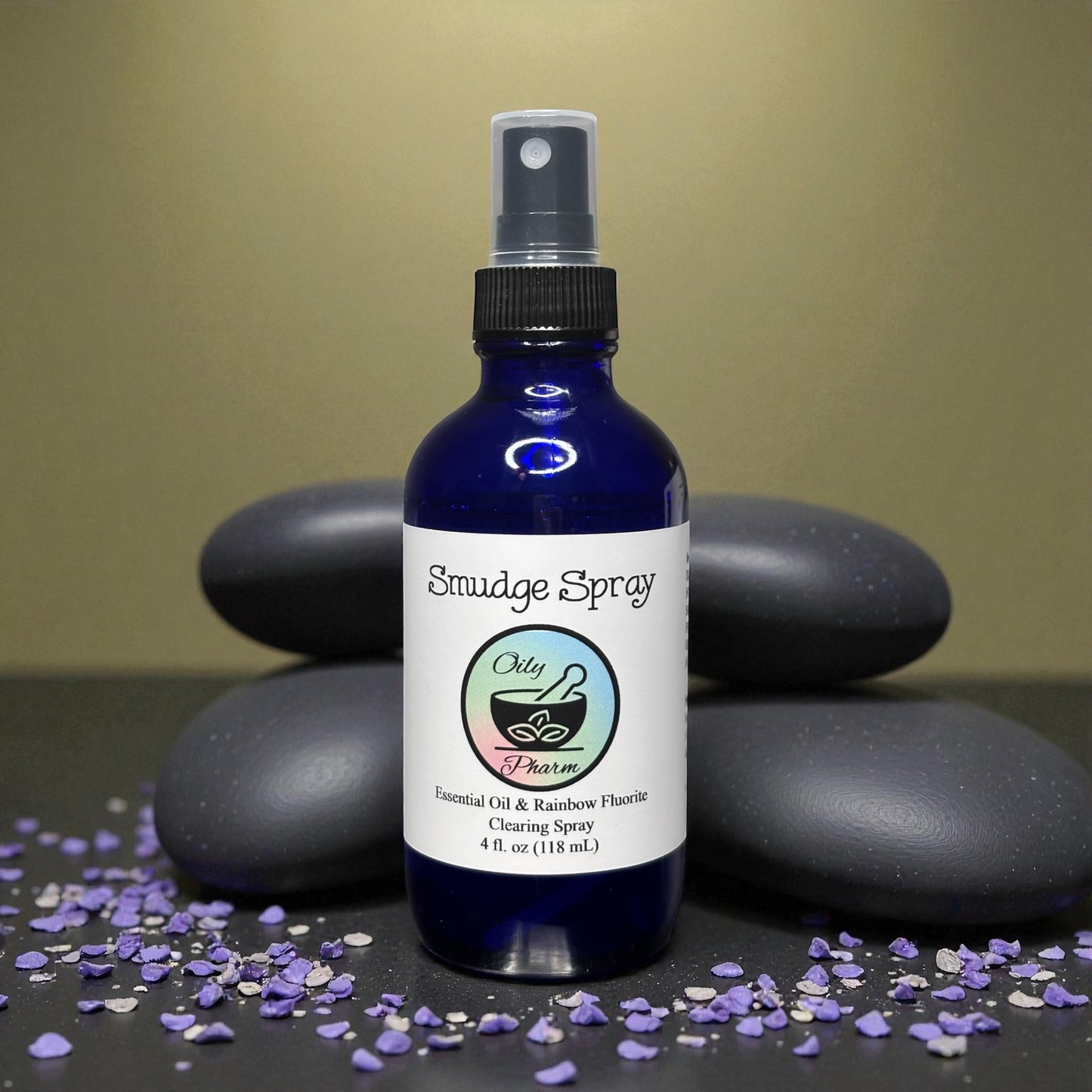 SAGE SMUDGE SPRAY - Smokeless Smudge Spray, Aura Cleansing, Essential Oils &Crystals, 4 oz