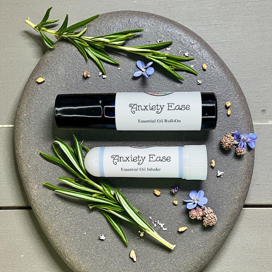 ANXIETY EASE ESSENTIAL OIL ROLL-ON & INHALER-Natural Stress Relief, Calming Remedy