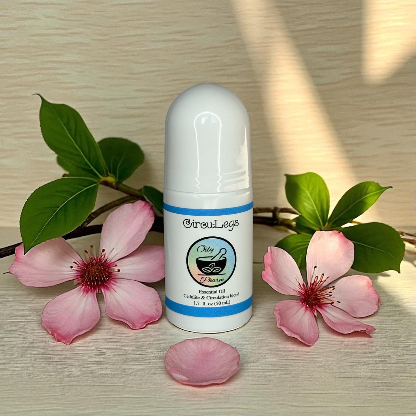 CIRCU-LEGS ROLL-ON-Cellulite & Circulation Serum, Natural Essential Oils, Castor Oil