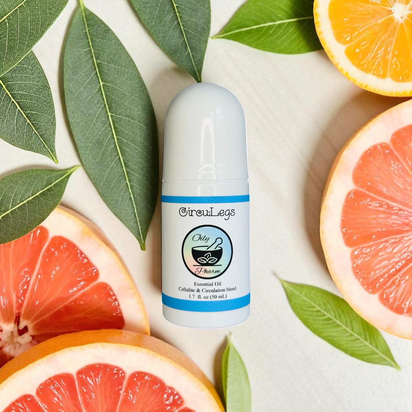 CIRCU-LEGS ROLL-ON-Cellulite & Circulation Serum, Natural Essential Oils, Castor Oil