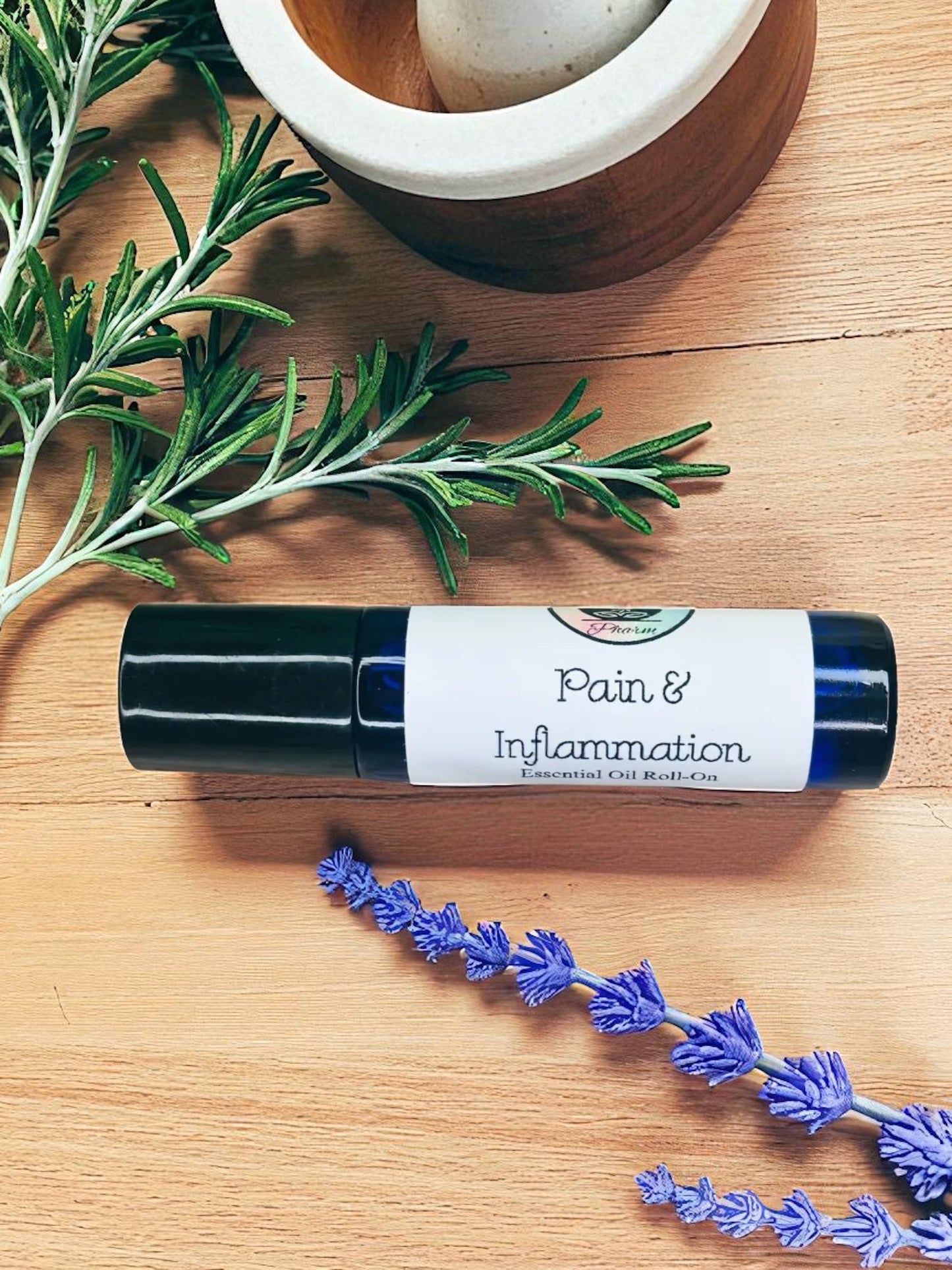 PAIN AND INFLAMMATION ESSENTIAL OIL ROLL-ON-Injury Recovery, Arthritis Relief, Muscle Aches, Anti-Inflammatory