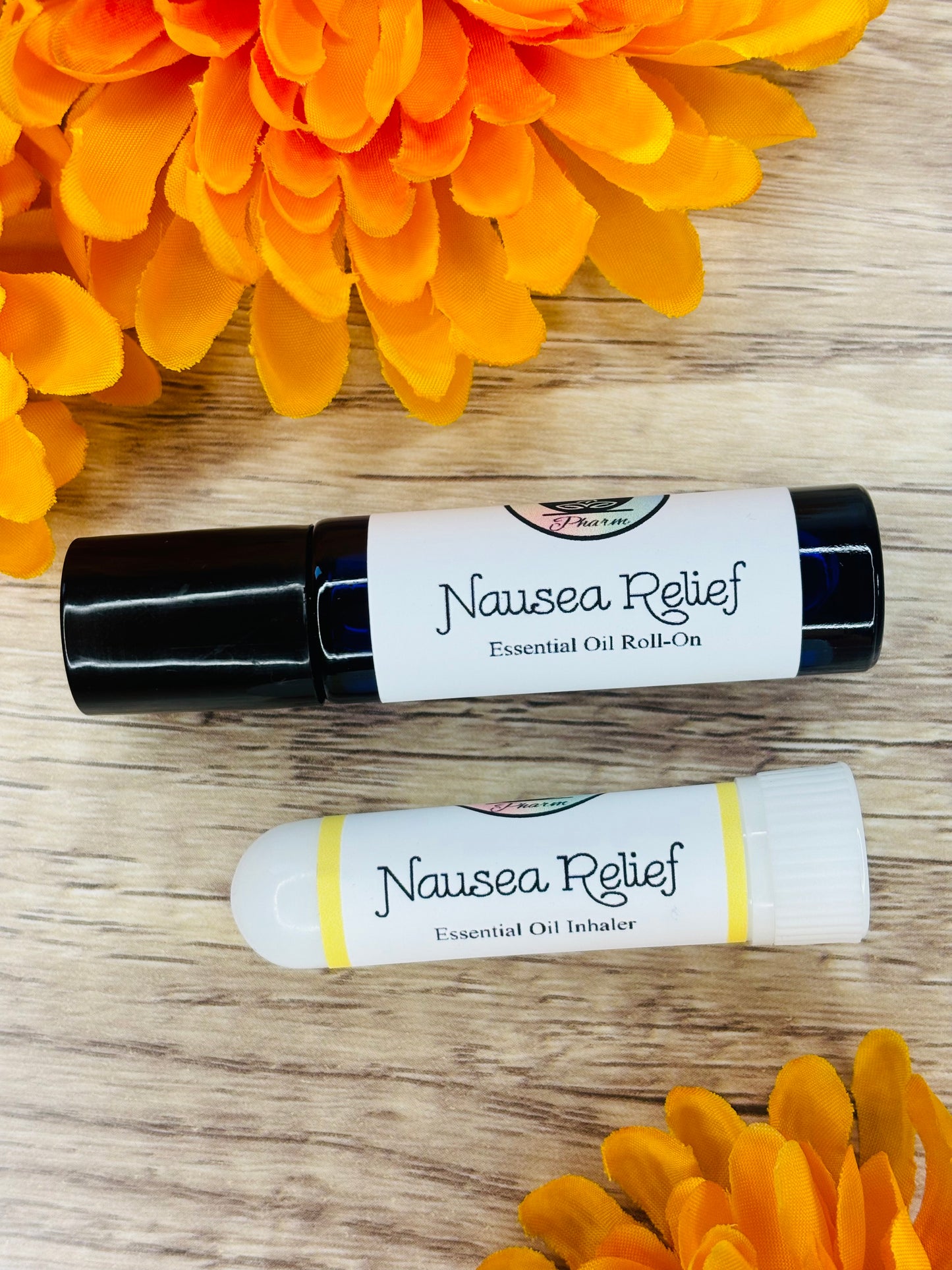 NAUSEA RELIEF ESSENTIAL OIL ROLL-ON & INHALER SET | Pregnancy Morning Sickness | Upset Stomach  | Motion Sickness | Vertigo | Stomach Bug