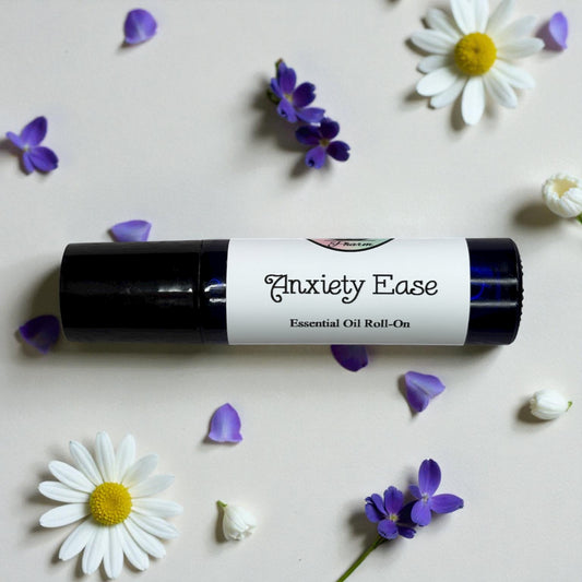 ANXIETY EASE ESSENTIAL OIL ROLL-ON-Natural Stress Relief, Calming Remedy