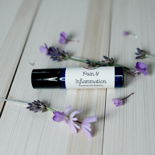 PAIN AND INFLAMMATION ESSENTIAL OIL ROLL-ON-Injury Recovery, Arthritis Relief, Muscle Aches, Anti-Inflammatory