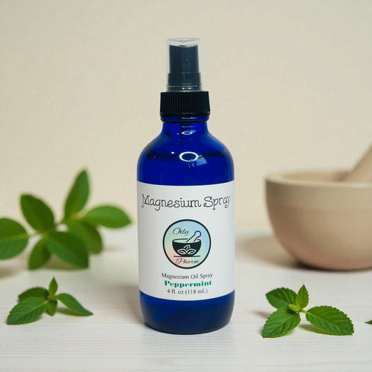 PEPPERMINT MAGNESIUM OIL SPRAY-Muscle Cramp Relief, Extra Strength, Restless Leg Spray, Sleep