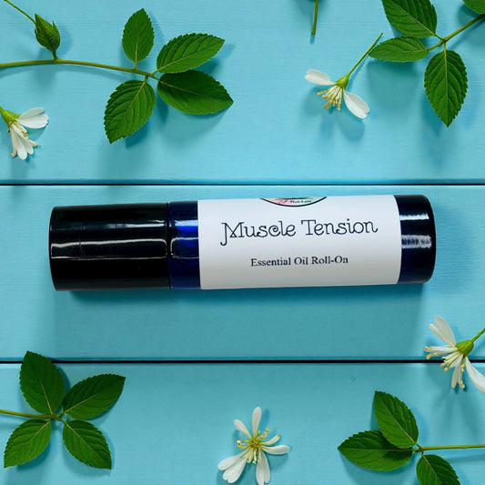 MUSCLE TENSION ESSENTIAL OIL ROLL-ON-Sore Muscle Relief, Muscle Spasms, Wintergreen Blend