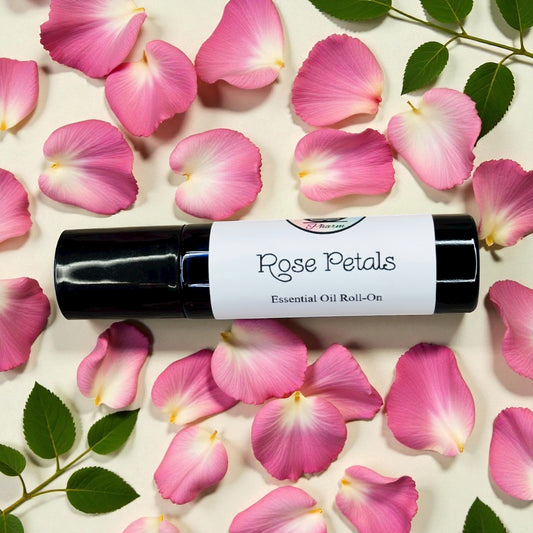 ROSE PETALS ESSENTIAL OIL ROLL-ON-Natural Perfume Fragrances, Floral scents, Calming
