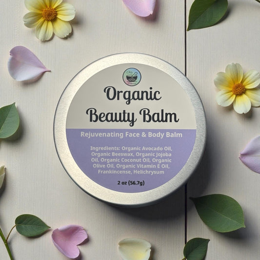 ORGANIC BEAUTY BALM-Anti-Aging Skincare, All Natural Face & Lip Moisturizer, 2 oz