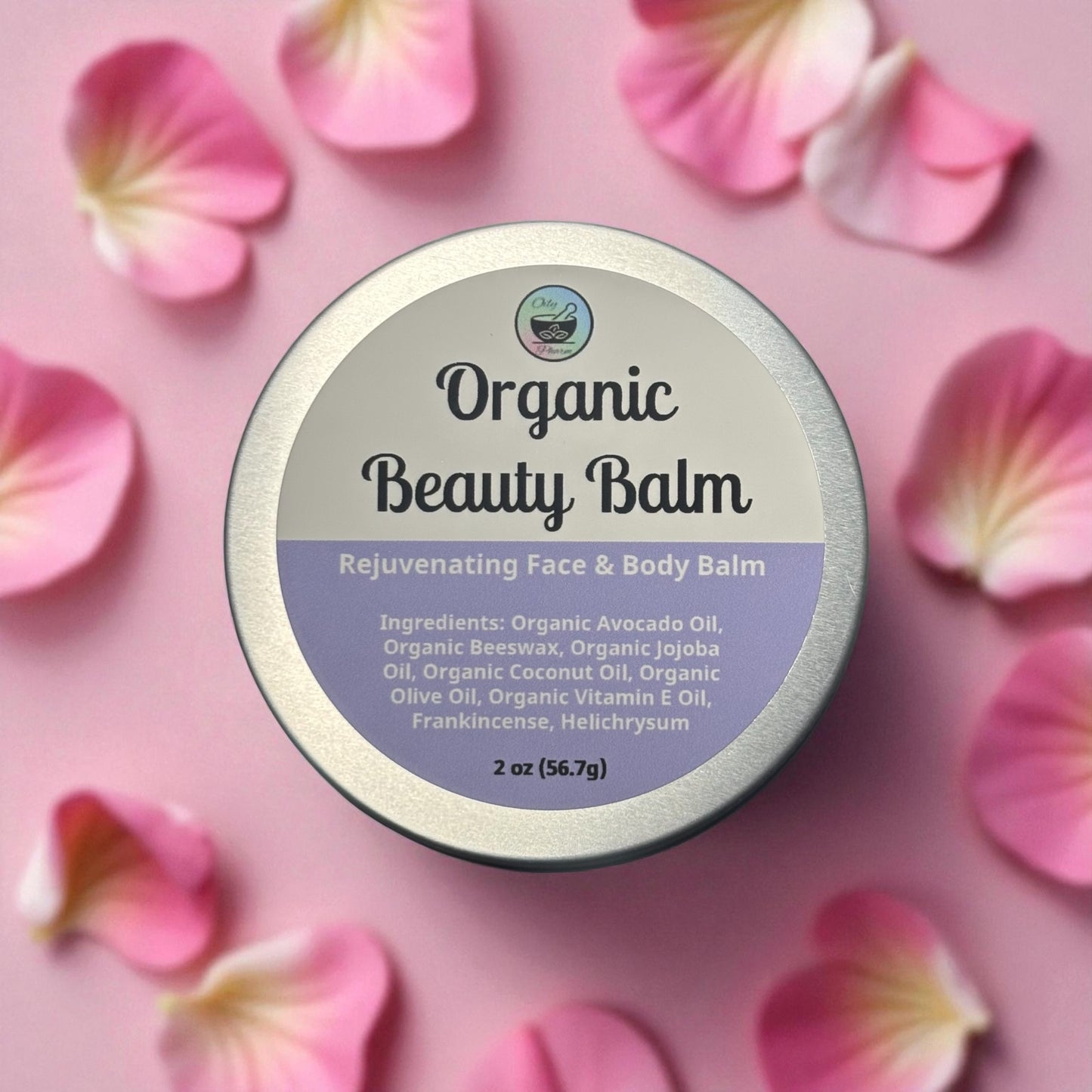 ORGANIC BEAUTY BALM-Anti-Aging Skincare, All Natural Face & Lip Moisturizer, 2 oz