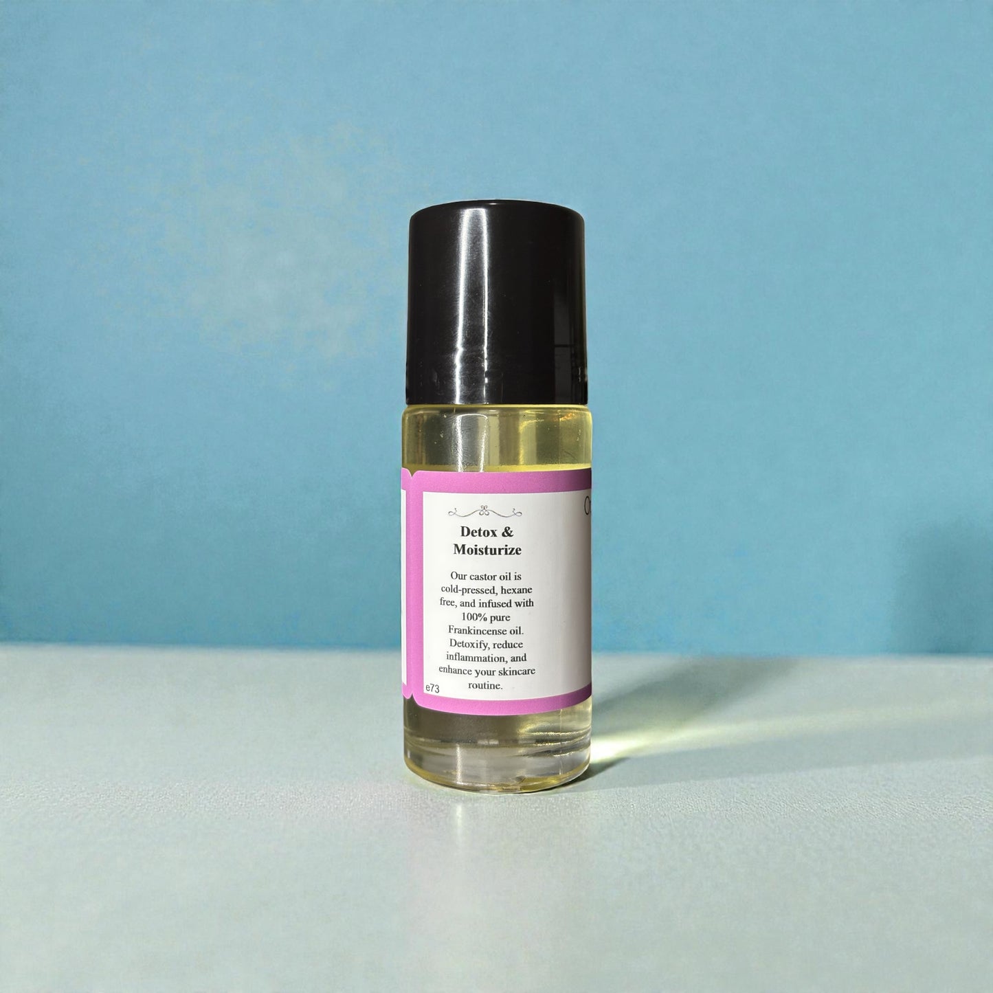 ORGANIC CASTOR OIL WITH FRANKINCENSE-Essential Oil Roll-On, Hexane-Free, Liver Detox, Anti-inflammatory, Natural Skincare, Pain Relief