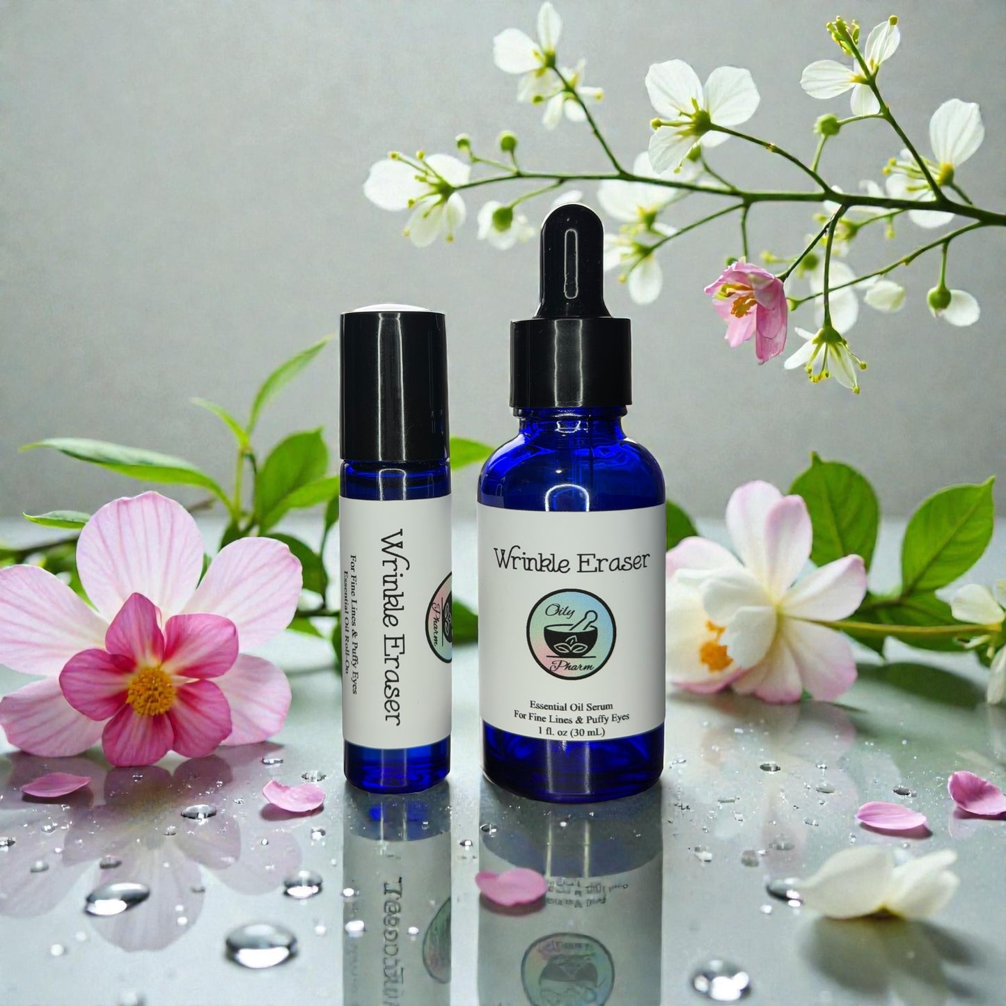 WRINKLE ERASER ESSENTIAL OIL FACE SERUM-Essential Oil Roll-On, Anti-Aging, Puffy Eyes , Natural Skin Care, Dry Skin