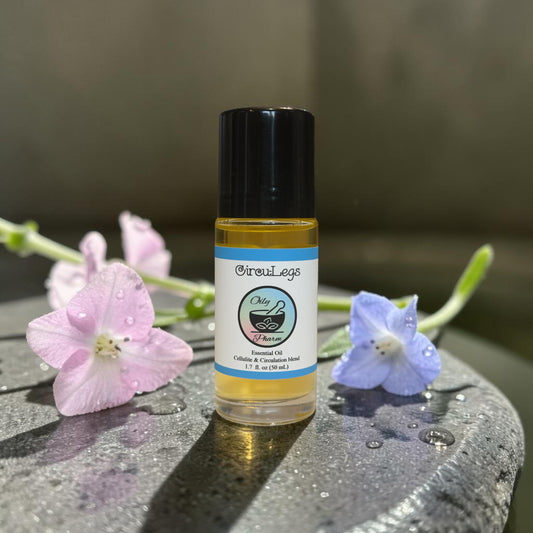 CIRCU-LEGS ROLL-ON-Cellulite & Circulation Serum, Natural Essential Oils, Castor Oil